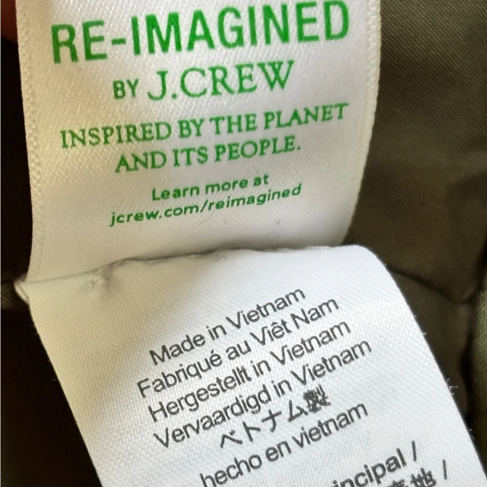 J. Crew  green linen blend cropped pants 4 / 6